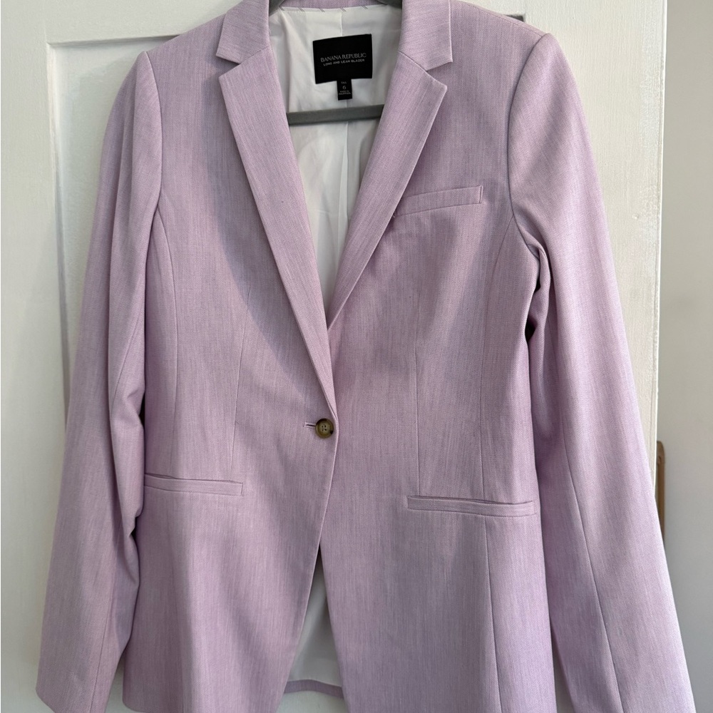 Banana Republic Lilac Single-Button Womens Blazer